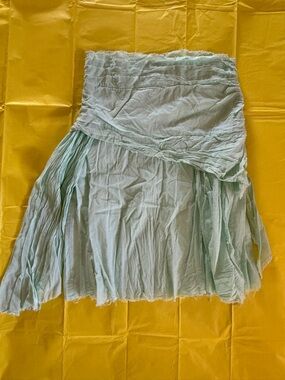 Forever 21 Mint Asymmetrical Tiered Boho Skirt